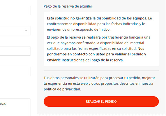 confirmar pedido