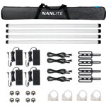 Kit 4 tubos LED RGB 120cm con batería Nanlite PavoTube II 30X